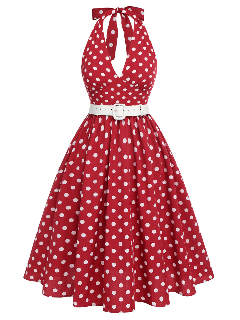1950s Polka Dot Halter Dress | 1950s | vintage dress, retro fashion