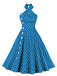 1950s Polka Dot Halter Dress: timeless style reimagined