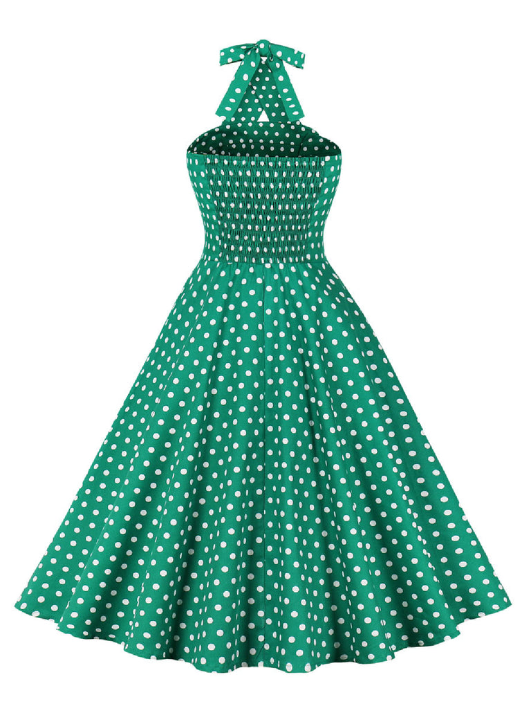 1950s Polka Dot Halter Dress: timeless style reimagined