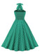 1950s Polka Dot Halter Dress: timeless style reimagined