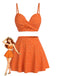 1950s Polka Dot Underwire Tankini Set 5