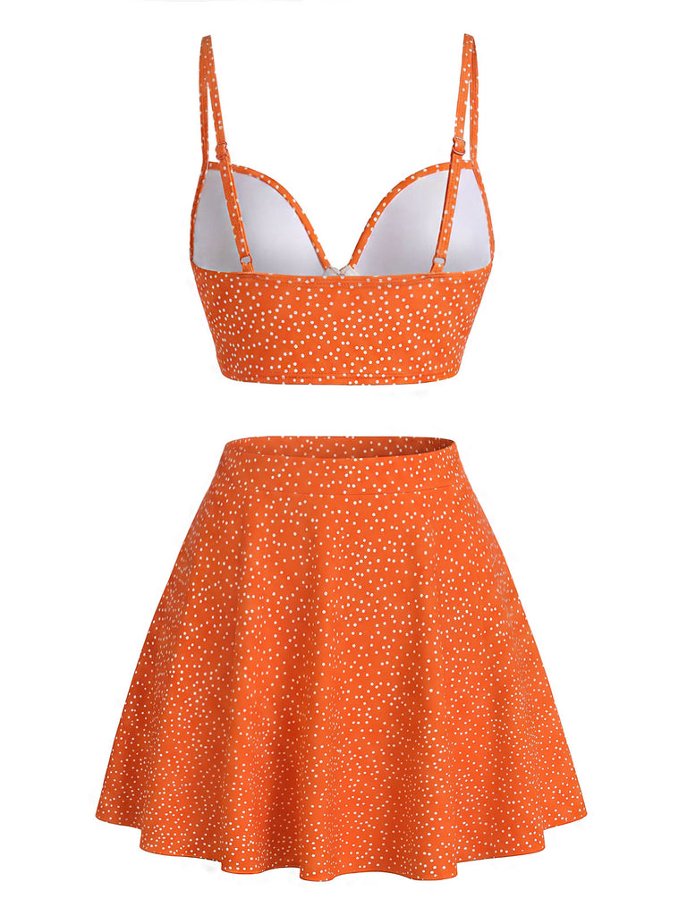 1950s Polka Dot Underwire Tankini Set 7