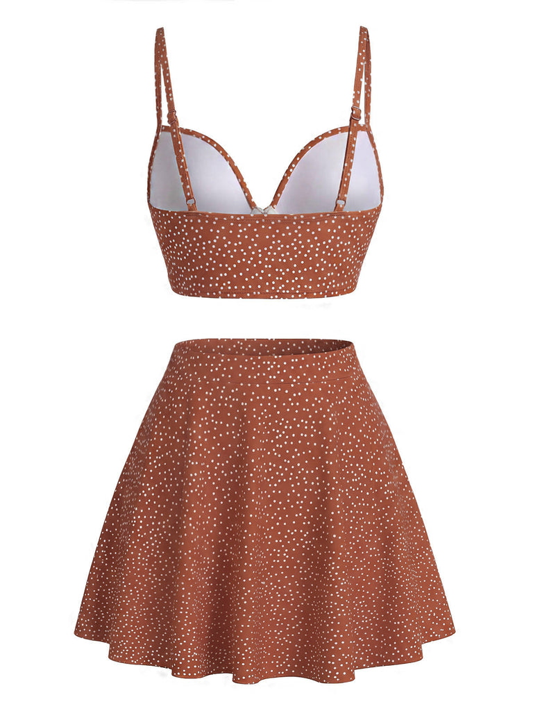 1950s Polka Dot Underwire Tankini Set 3
