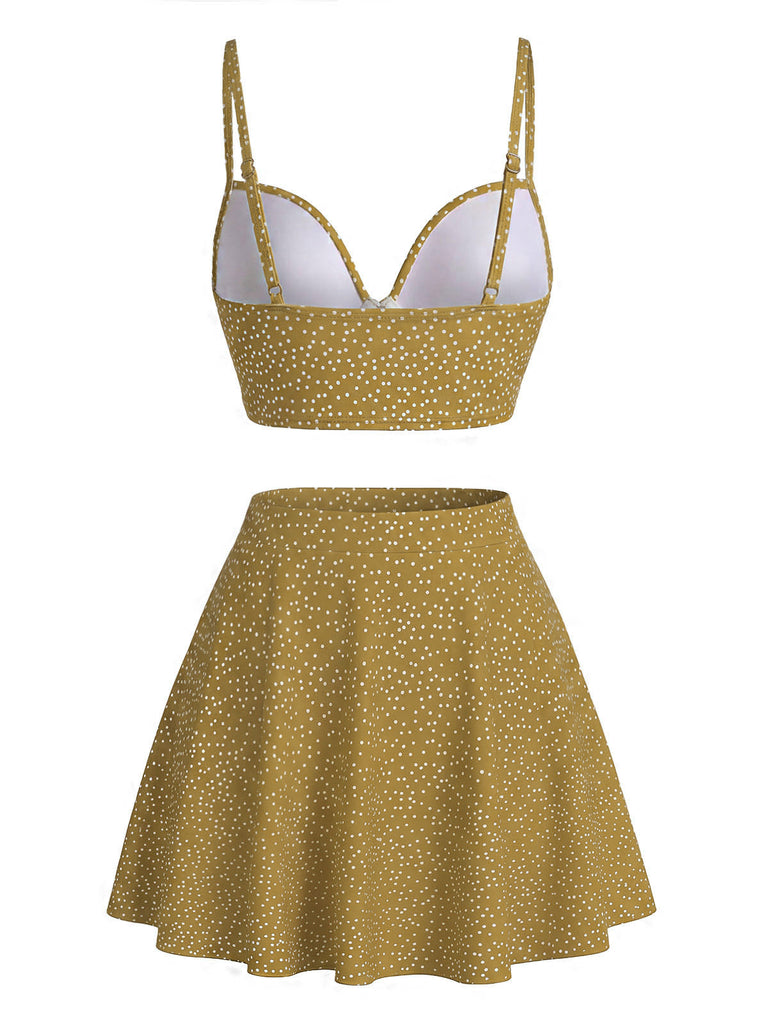 1950s Polka Dot Underwire Tankini Set 4