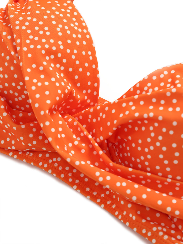 1950s Polka Dot Underwire Tankini Set 9