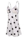 1950s Polka Dot Lace Spaghetti Straps Sleepwear, vintage fashion, retro style - perfect for women who love vintage and retro fashion