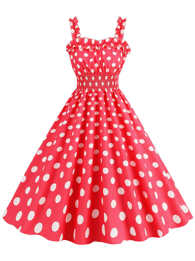 barbie fashion fairytale dress designs 1950s Polka Dot Smocking Strap Dress