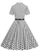 1950s Polka Dots Lapel Belted Dress: where 1950s romance meets her modern spirit
