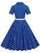 She slips into this 1950s Polka Dots Lapel Belted Dress and suddenly it's a 1950s daydream