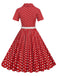 1950s Polka Dots Lapel Belted Dress — the kind of 1950s dress that makes strangers smile