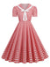 1950s Polka Dots Lapel Bowknot Swing Dress — a 1950s silhouette that turns sidewalks into runways
