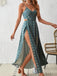 1950s Print Spaghetti Strap Maxi Dress, vintage dress, retro fashion, rockabilly, pin-up fashion - perfect for women who love vintage and retro fashion