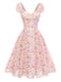 Blue 1950s Vintage Swing Dress 2