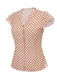 1950s Red Polka Dot Fly Sleeve Blouse: timeless style reimagined