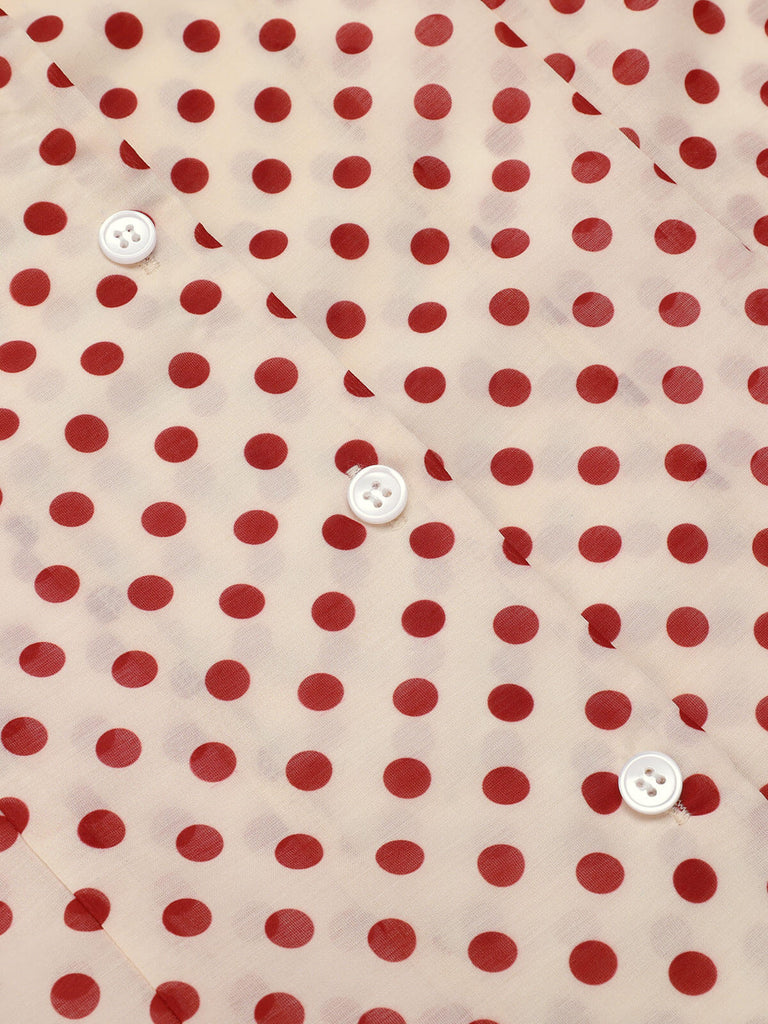 1950s Red Polka Dot Fly Sleeve Blouse: timeless style reimagined