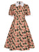 1950s Rose Lapel Puff Swing Dress, vintage dress, retro fashion, rockabilly, pin-up fashion - perfect for women who love vintage and retro fashion