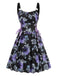 1950s Roses Straps Lace-Up Pleated Dress: where 1950s romance meets her modern spirit