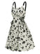 1950s Roses Straps Lace-Up Pleated Dress — the kind of 1950s dress that makes strangers smile
