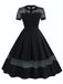 1950s Round Neck Hollow Solid Dress — the kind of 1950s dress that makes strangers smile