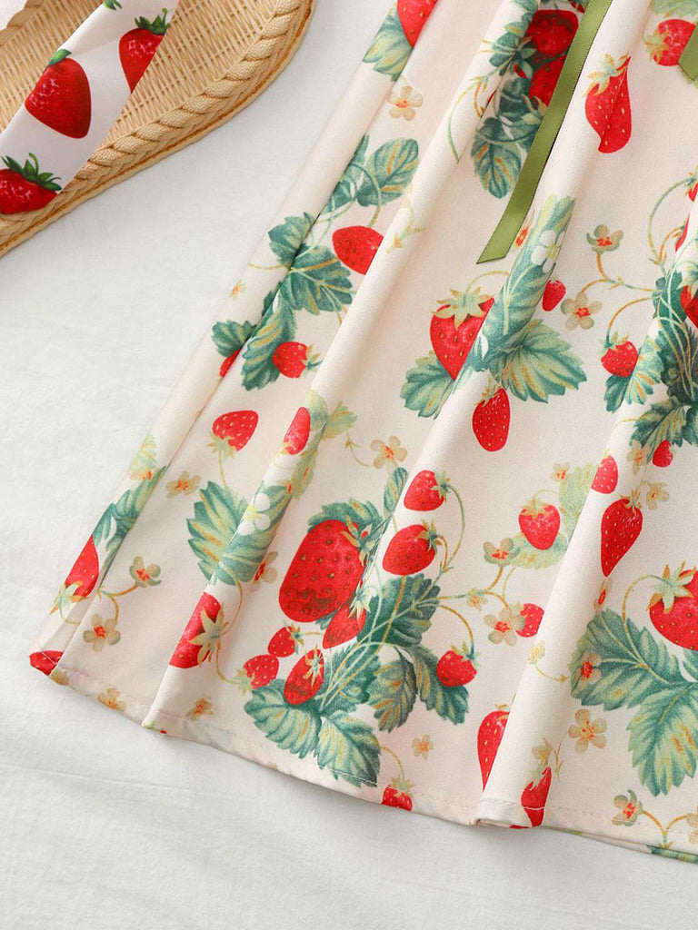 1950s Ruffled Square Neck Sleeveless Floral Print Swing Dress, vintage dress, retro fashion, rockabilly, pin-up fashion - perfect for women who love vintage and retro fashion