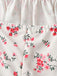 Blue 1950s Ruffled Square Neck Sleeveless Floral Swing Dress