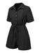 1950s Shirt Neck Lace-Up Solid Romper — 1950s jazz-age spirit for her morning coffee
