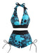 1950s Print Modest Tankini Set