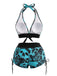 1950s Print Modest Tankini Set 3