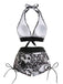 1950s Print Modest Tankini Set 6