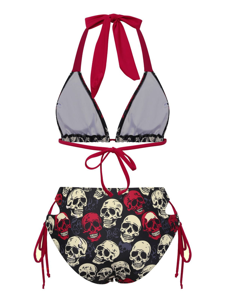 1950s Skull Halter Swimsuit | 1950s | vintage swimsuit, retro beachwear