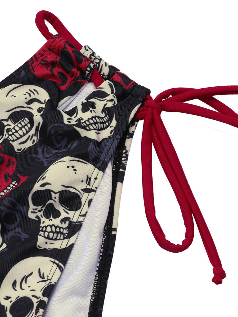 1950s Skull Halter Swimsuit | 1950s | vintage swimsuit, retro beachwear