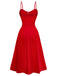 1950s Sleeveless Backless Smocked Waist Slip Dress - vintage dress, retro fashion, rockabilly