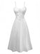 1950s Sleeveless Backless Smocked Waist Slip Dress - vintage dress, retro fashion, rockabilly