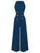 1950s Sleeveless Buttoned Solid Jumpsuit: timeless 1950s elegance she makes her own