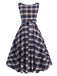 1950s Sleeveless Plaid Belted Swing Dress, vintage dress, retro fashion, rockabilly, pin-up fashion - perfect for women who love vintage and retro fashion