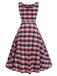 1950s Sleeveless Plaid Belted Swing Dress, vintage dress, retro fashion, rockabilly, pin-up fashion - perfect for women who love vintage and retro fashion