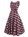 1950s Sleeveless Plaid Belted Swing Dress, vintage dress, retro fashion, rockabilly, pin-up fashion - perfect for women who love vintage and retro fashion