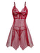 1950s Slip Lace Bow Sheer Nightdress - vintage dress, retro fashion, rockabilly