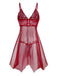 1950s Slip Lace Bow Sheer Nightdress - vintage dress, retro fashion, rockabilly