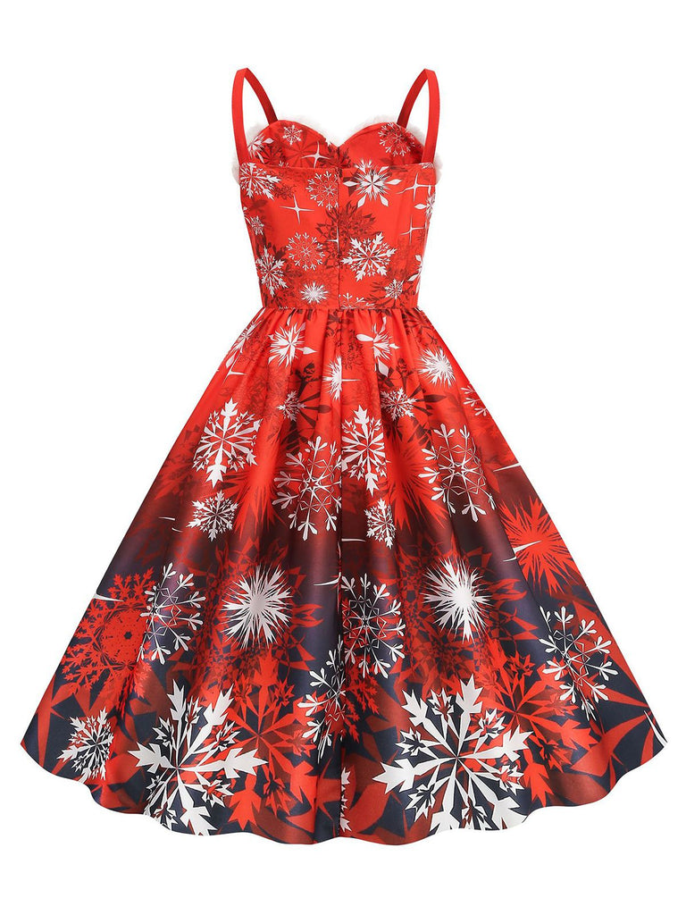This 1950s Snowflake Fur Collar Christmas Dress wraps her in 1950s elegance, one twirl at a time