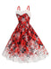 1950s Snowflake Fur Collar Christmas Dress — a 1950s silhouette that turns sidewalks into runways