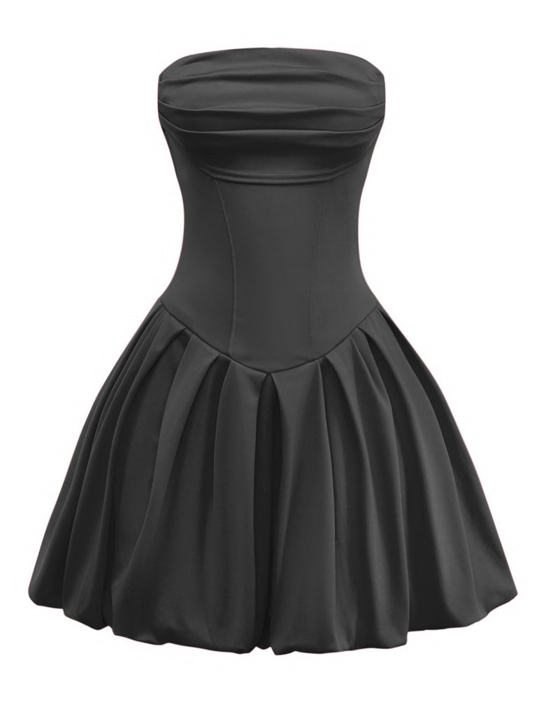 Red Strapless Fit & Flare Mini Dress