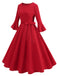 1950s Solid Bell Sleeves Swing Dress: where 1950s romance meets her modern spirit