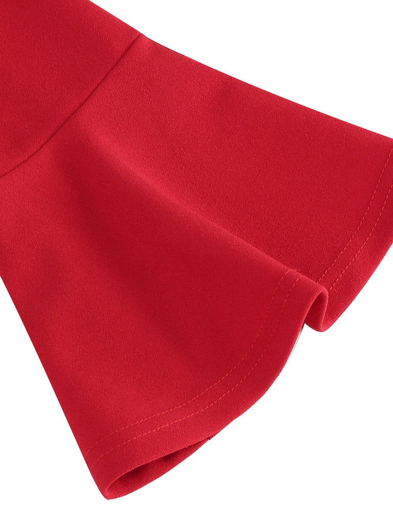 1950s Solid Bell Sleeves Swing Dress — the kind of 1950s dress that makes strangers smile