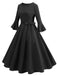 1950s Solid Bell Sleeves Swing Dress: where 1950s romance meets her modern spirit