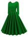 She slips into this 1950s Solid Belted Swing Dress and suddenly it's a 1950s daydream