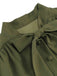 1950s Solid Bow Collar Buttoned Swing Dress — the kind of 1950s dress that makes strangers smile