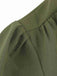 1950s Solid Bow Collar Buttoned Swing Dress — a 1950s silhouette that turns sidewalks into runways