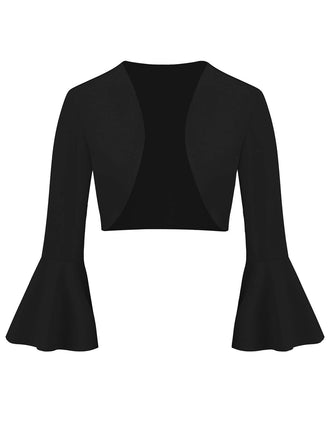 1950s Solid Christmas Trumpet Sleeved Jacket: timeless style reimagined