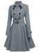 1950s Solid Color Lapel Slim Coat — 1950s sophistication that wraps her in quiet power